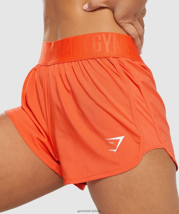 antrenman bol kesim şort kadınlarGymshark papaya portakalı 02H04880