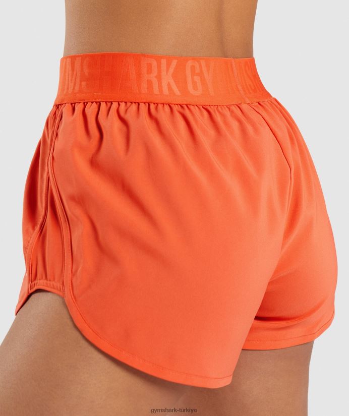 antrenman bol kesim şort kadınlarGymshark papaya portakalı 02H04880