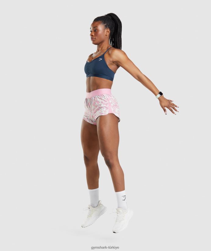 antrenman bol kesim şort kadınlarGymshark pembe baskı 02H04889