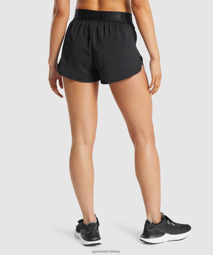antrenman bol kesim şort kadınlarGymshark siyah 02H0486