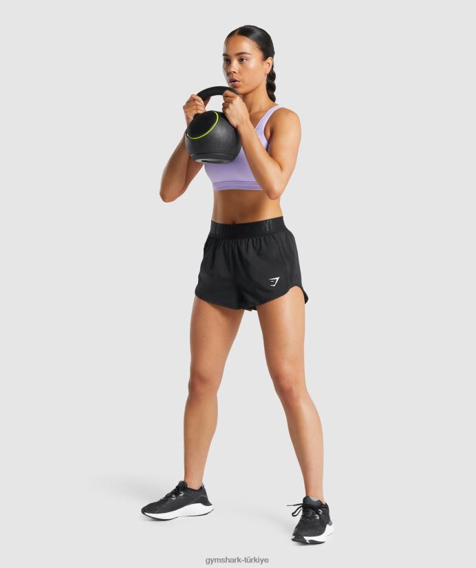 antrenman bol kesim şort kadınlarGymshark siyah 02H0486