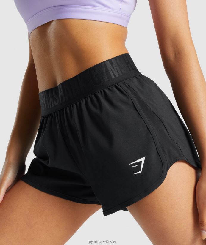 antrenman bol kesim şort kadınlarGymshark siyah 02H0486