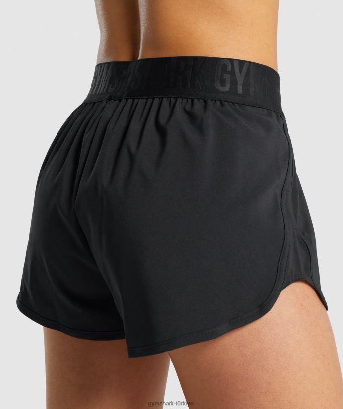 antrenman bol kesim şort kadınlarGymshark siyah 02H0486