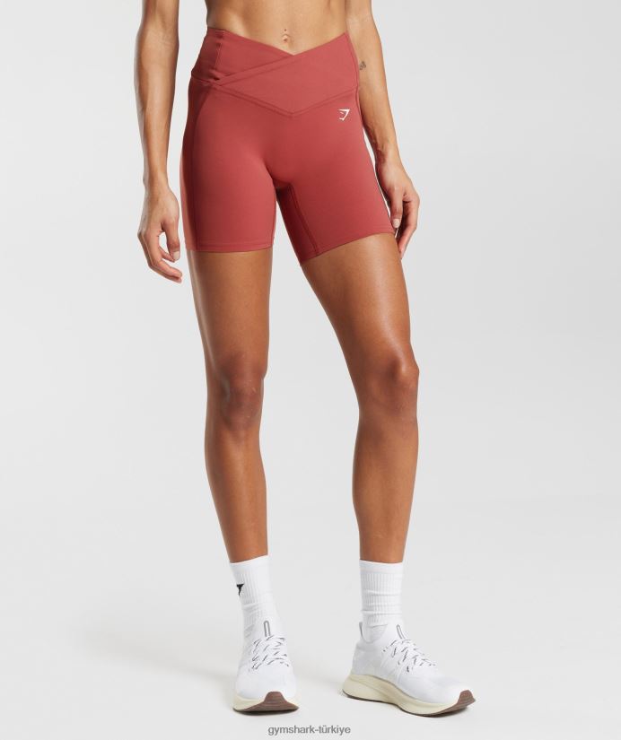 çapraz şort kadınlarGymshark nar kırmızısı 02H04845