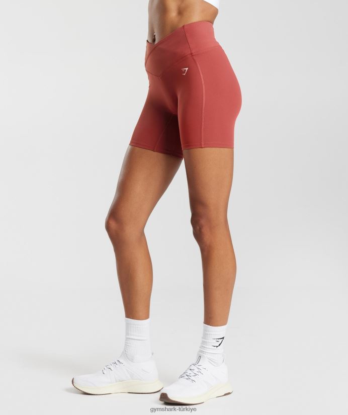 çapraz şort kadınlarGymshark nar kırmızısı 02H04845