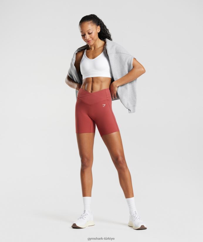 çapraz şort kadınlarGymshark nar kırmızısı 02H04845