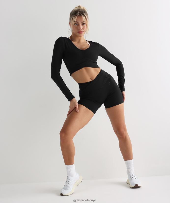 çapraz şort kadınlarGymshark siyah 02H04847