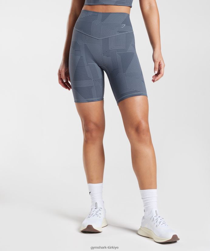 bisiklet şortlarını yükseltmek kadınlarGymshark akşam mavisi 02H04853