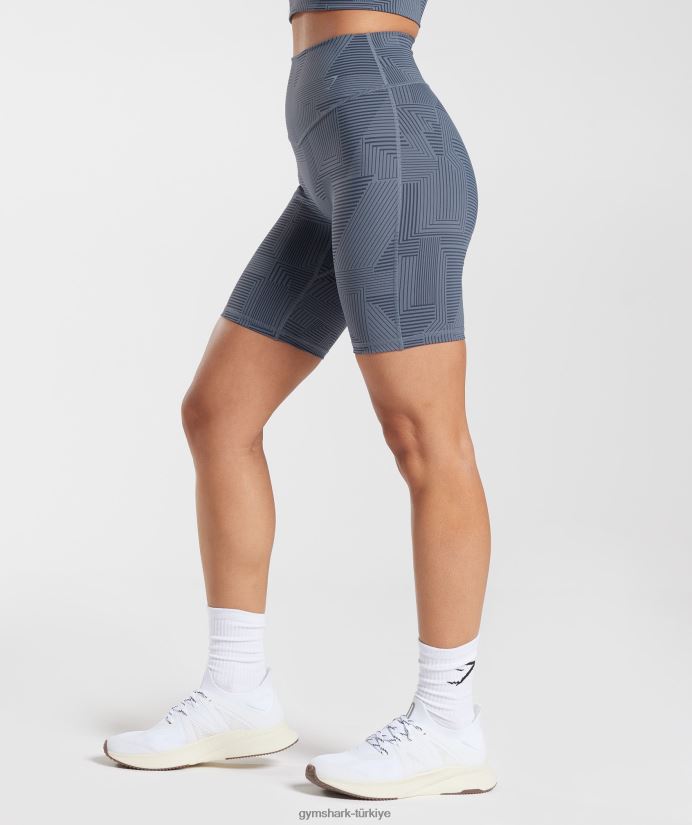 bisiklet şortlarını yükseltmek kadınlarGymshark akşam mavisi 02H04853
