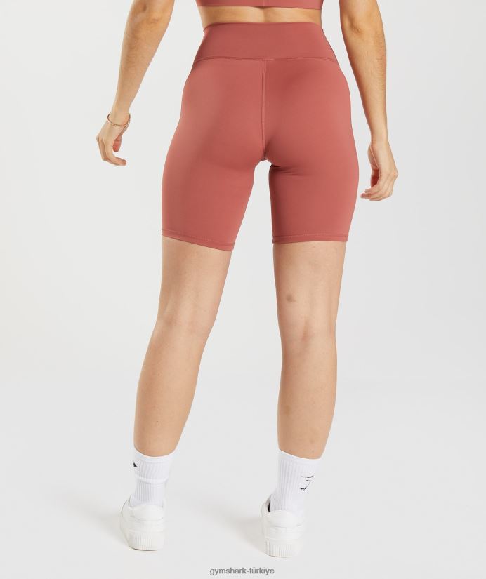 bisiklet şortlarını yükseltmek kadınlarGymshark gül kahverengi 02H04822