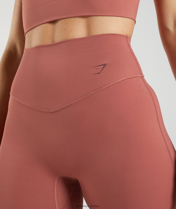 bisiklet şortlarını yükseltmek kadınlarGymshark gül kahverengi 02H04822