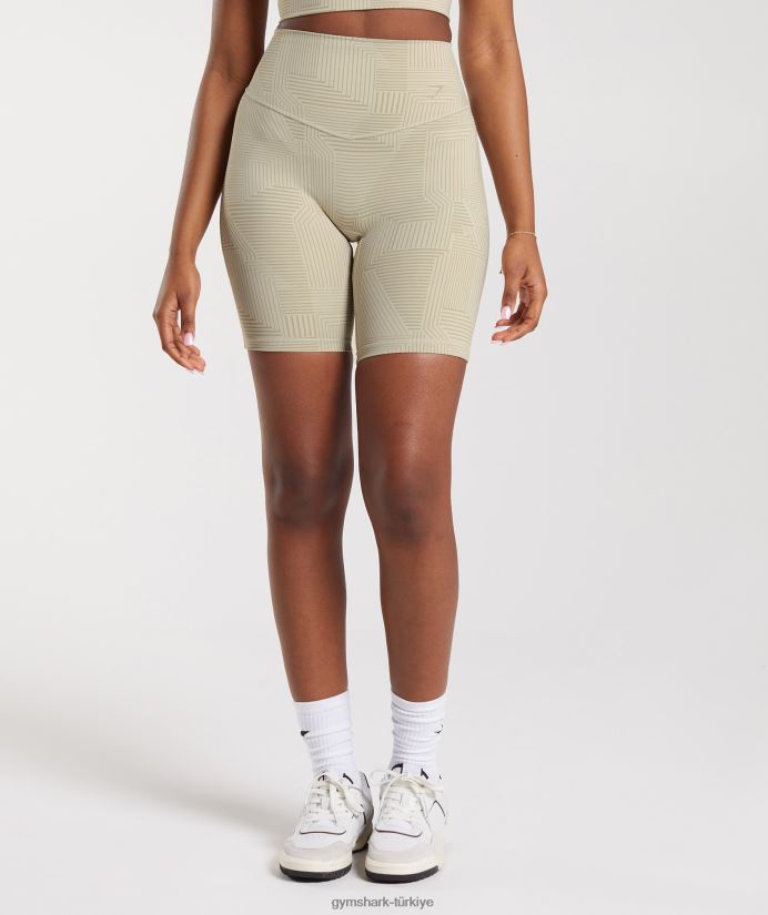 bisiklet şortlarını yükseltmek kadınlarGymshark kumlu kahverengi 02H04860