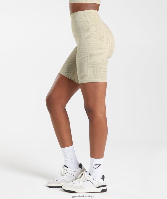 bisiklet şortlarını yükseltmek kadınlarGymshark kumlu kahverengi 02H04860