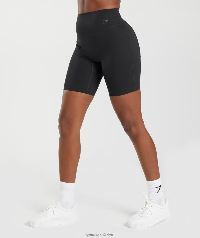 bisiklet şortlarını yükseltmek kadınlarGymshark siyah 02H04839