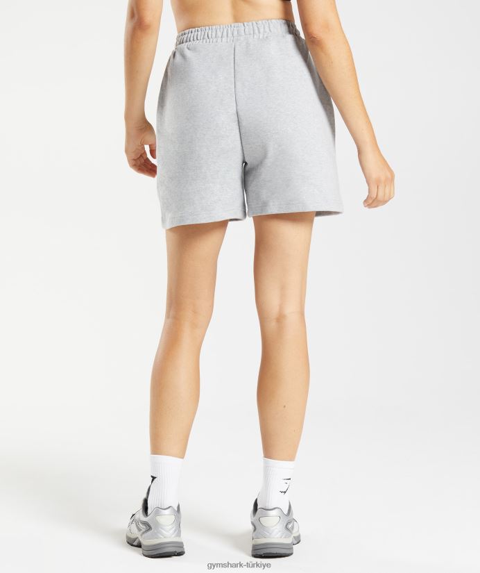 dinlenme günü eşofman şortu kadınlarGymshark açık gri çekirdekli marn 02H04858
