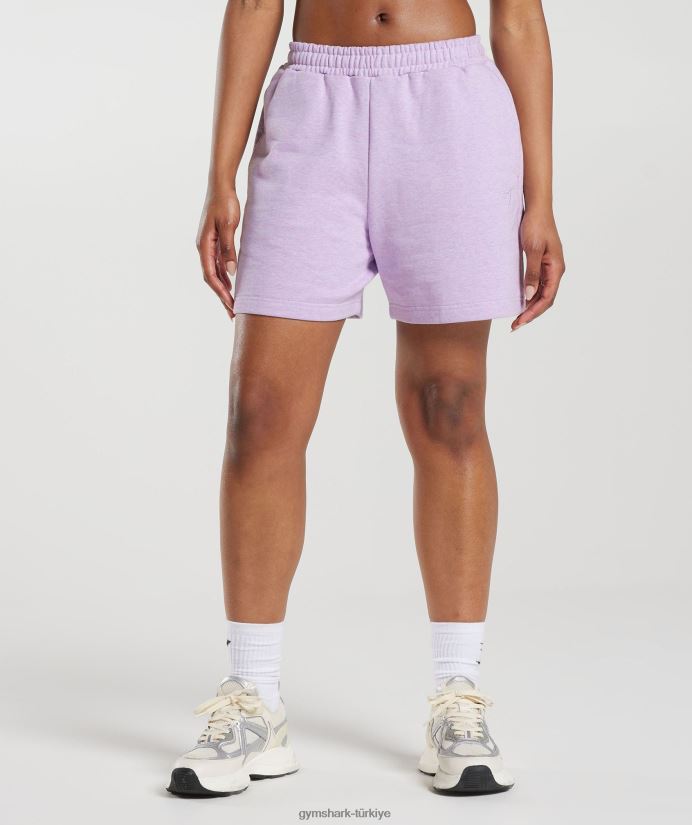 dinlenme günü eşofman şortu kadınlarGymshark aura leylak marn 02H04870