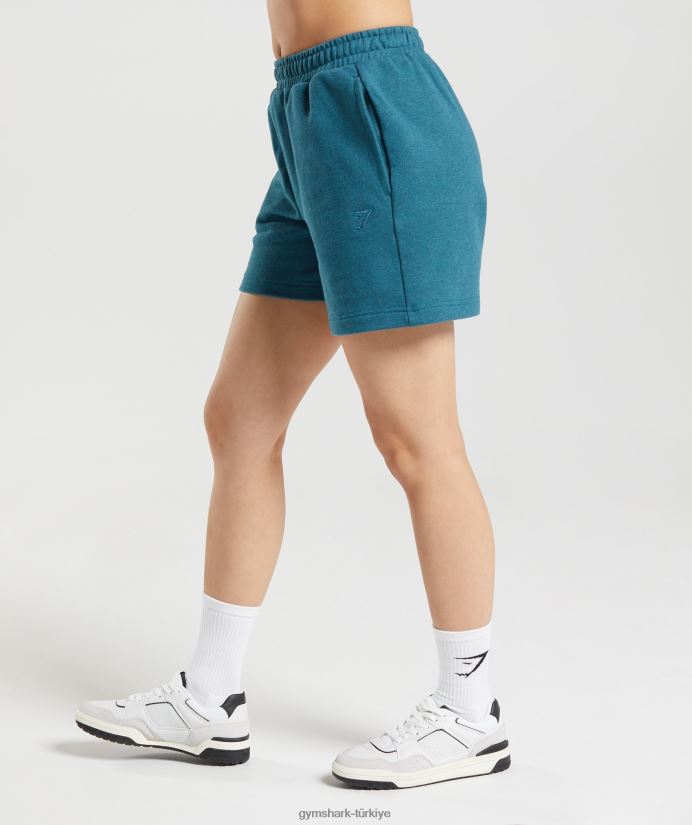 dinlenme günü eşofman şortu kadınlarGymshark çelik mavisi marn 02H04859