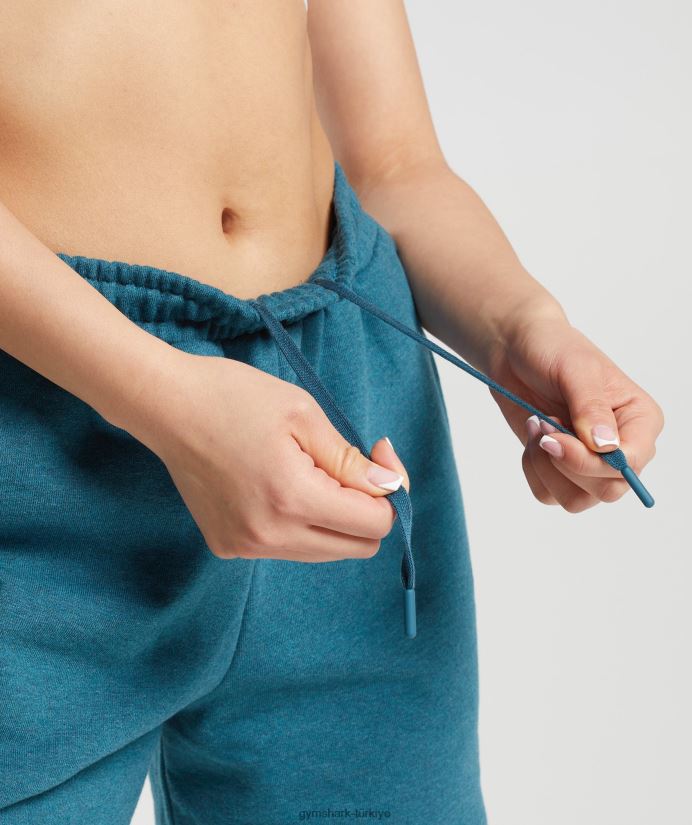 dinlenme günü eşofman şortu kadınlarGymshark çelik mavisi marn 02H04859