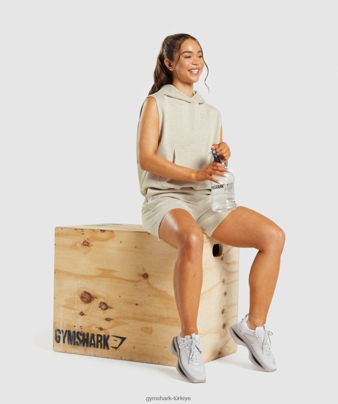 dinlenme günü eşofman şortu kadınlarGymshark kum marnı 02H048100