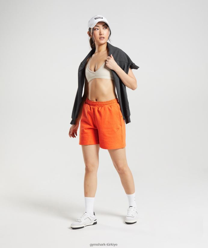 dinlenme günü eşofman şortu kadınlarGymshark parlak turuncu marn 02H04863