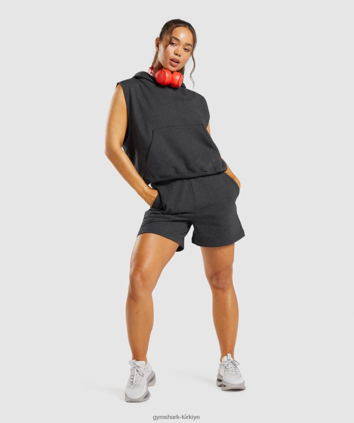 dinlenme günü eşofman şortu kadınlarGymshark siyah çekirdekli marn 02H04857