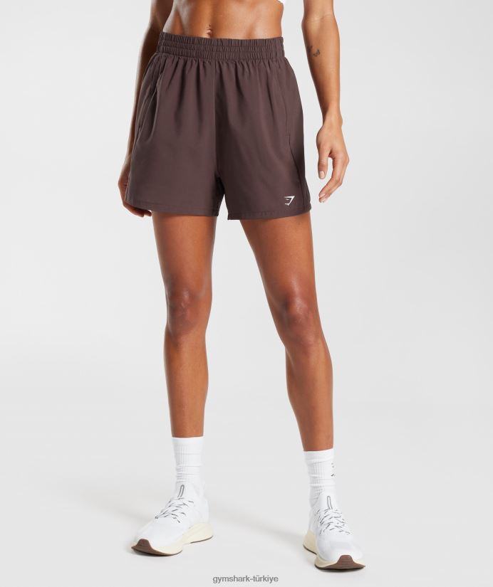 dokuma cep şortları kadınlarGymshark çikolata kahverengi 02H04844