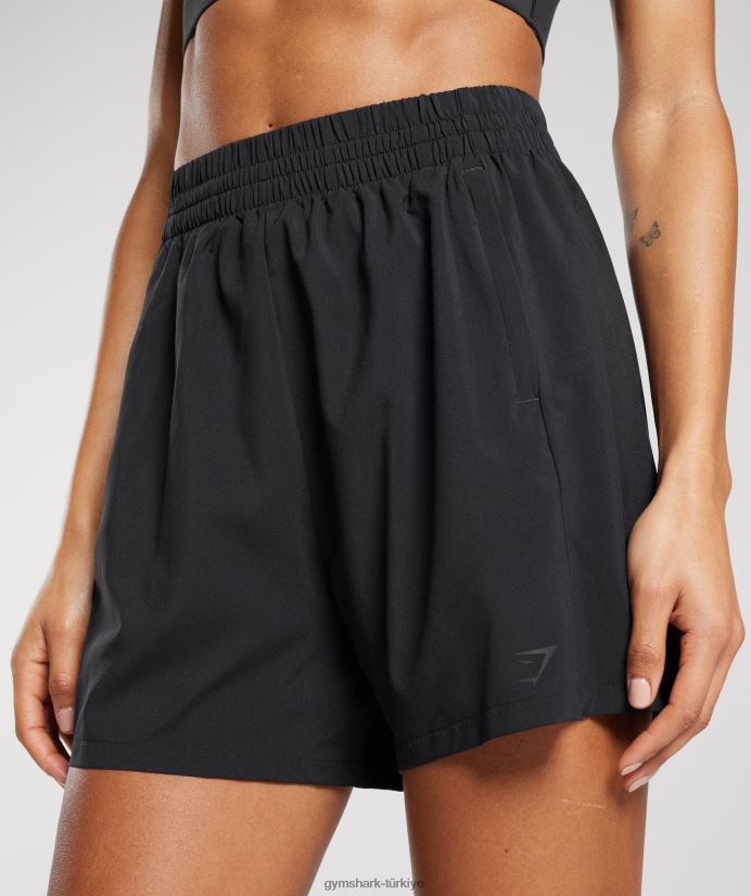 dokuma cep şortları kadınlarGymshark siyah 02H04843