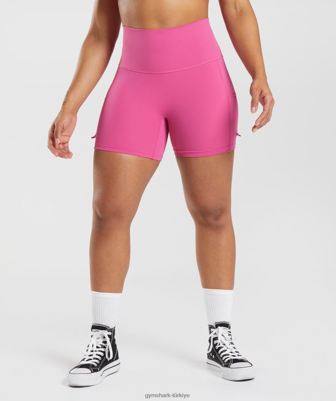 eski dantelli dar şortlar kadınlarGymshark derin pembe 02H04898