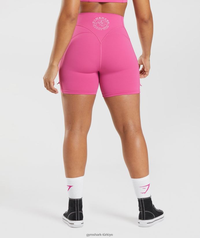 eski dantelli dar şortlar kadınlarGymshark derin pembe 02H04898