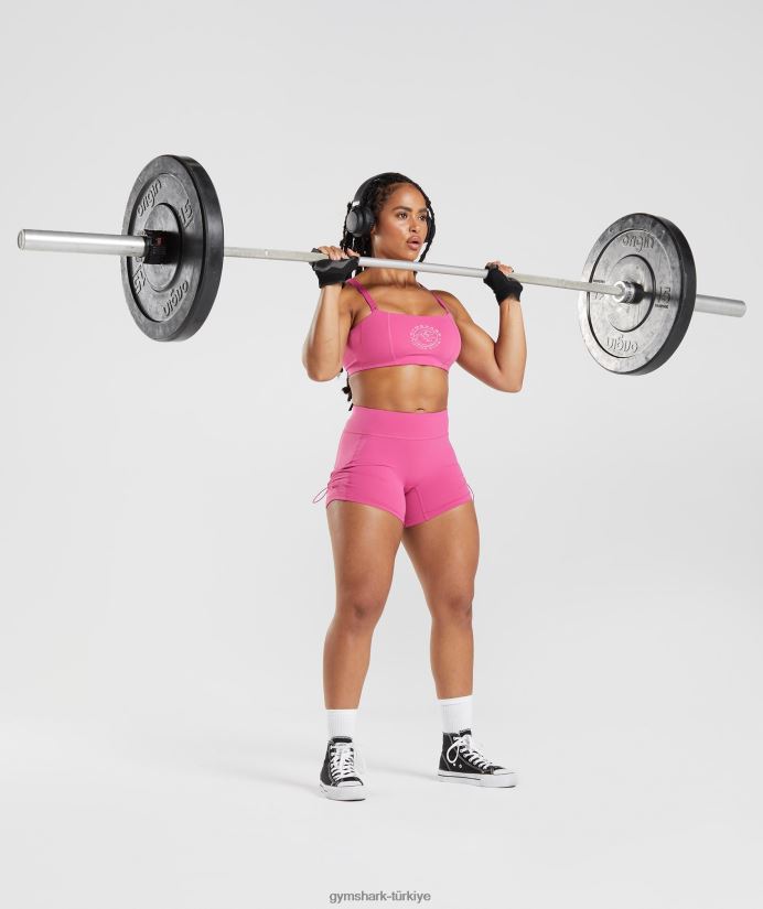 eski dantelli dar şortlar kadınlarGymshark derin pembe 02H04898