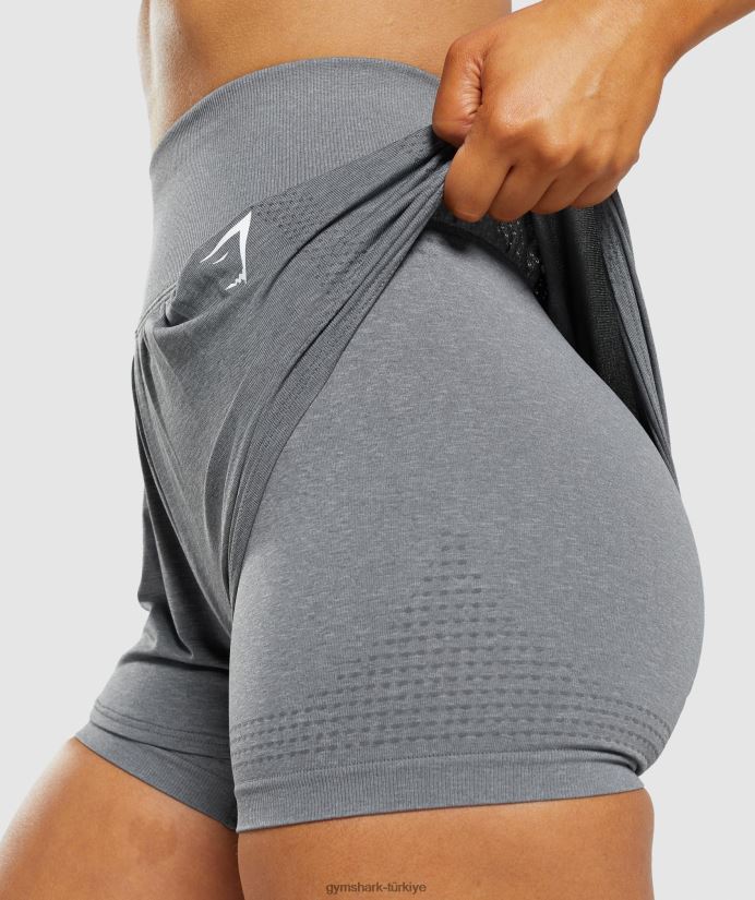 hayati dikişsiz 2.0 2'si 1 arada şort kadınlarGymshark dumanlı gri kırçıllı 02H04897