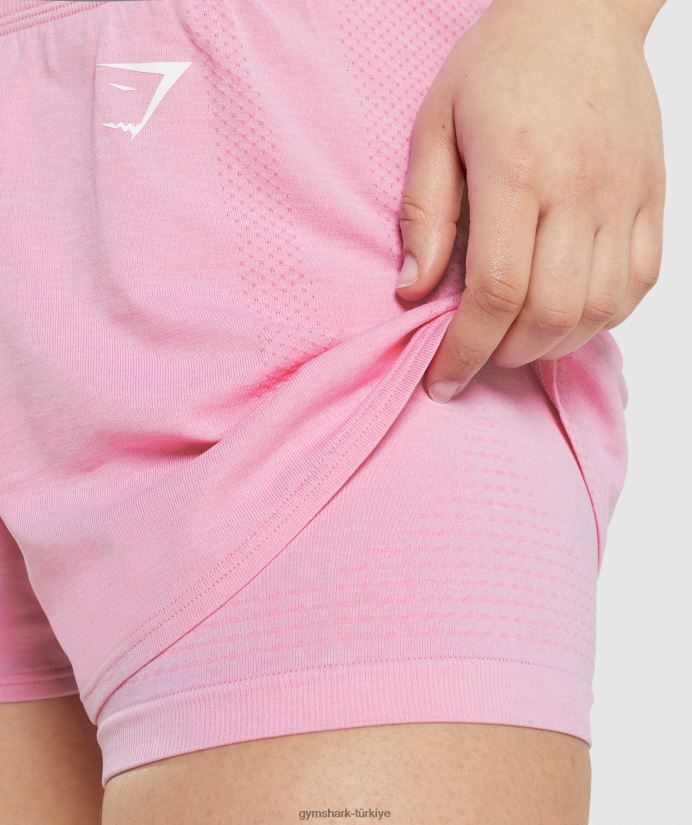 hayati dikişsiz 2.0 2'si 1 arada şort kadınlarGymshark şerbet pembe kırlent 02H04871