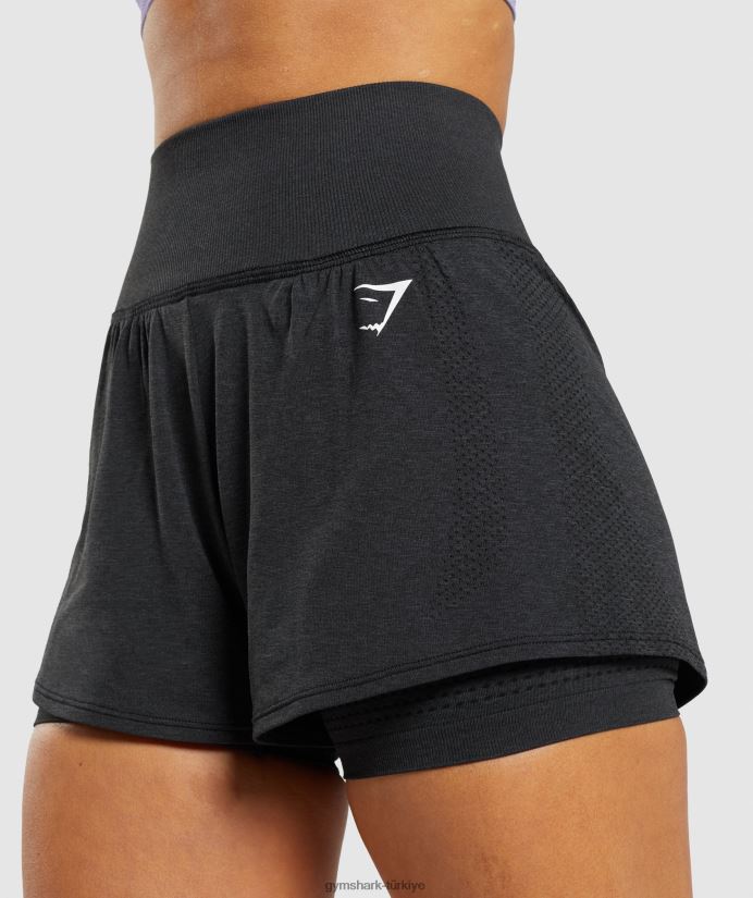 hayati dikişsiz 2.0 2'si 1 arada şort kadınlarGymshark siyah kırçıllı 02H04888