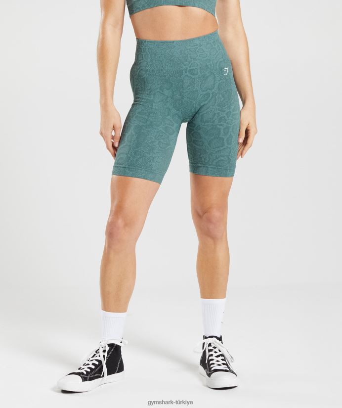 hayvan dikişsiz bisiklet şortlarına uyum sağlayın kadınlarGymshark buzdağı mavisi/gök gürültüsü mavisi 02H04854