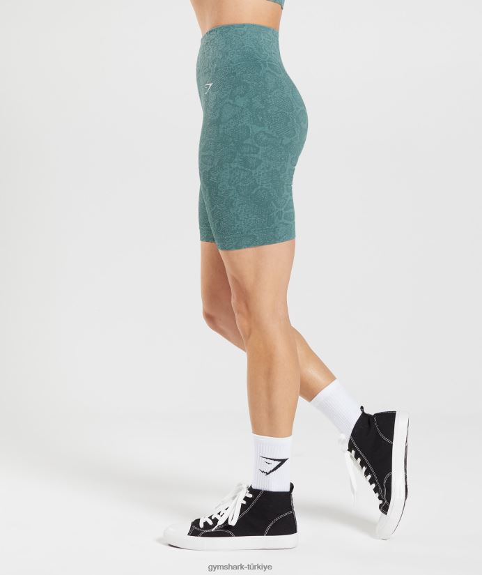 hayvan dikişsiz bisiklet şortlarına uyum sağlayın kadınlarGymshark buzdağı mavisi/gök gürültüsü mavisi 02H04854