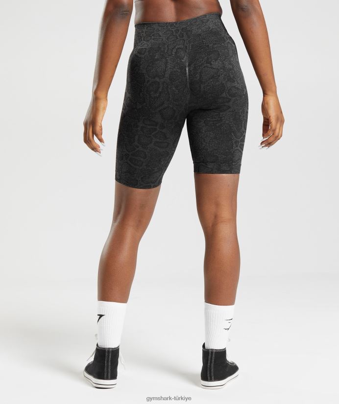hayvan dikişsiz bisiklet şortlarına uyum sağlayın kadınlarGymshark kentsel gri/siyah 02H04823