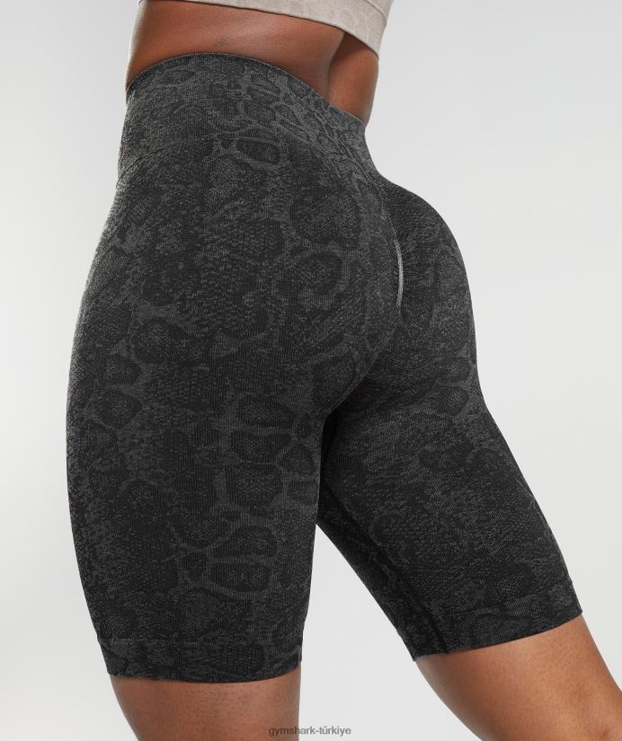 hayvan dikişsiz bisiklet şortlarına uyum sağlayın kadınlarGymshark kentsel gri/siyah 02H04823