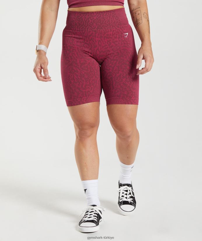 hayvan dikişsiz bisiklet şortlarına uyum sağlayın kadınlarGymshark resif | kiraz kahverengi 02H04883