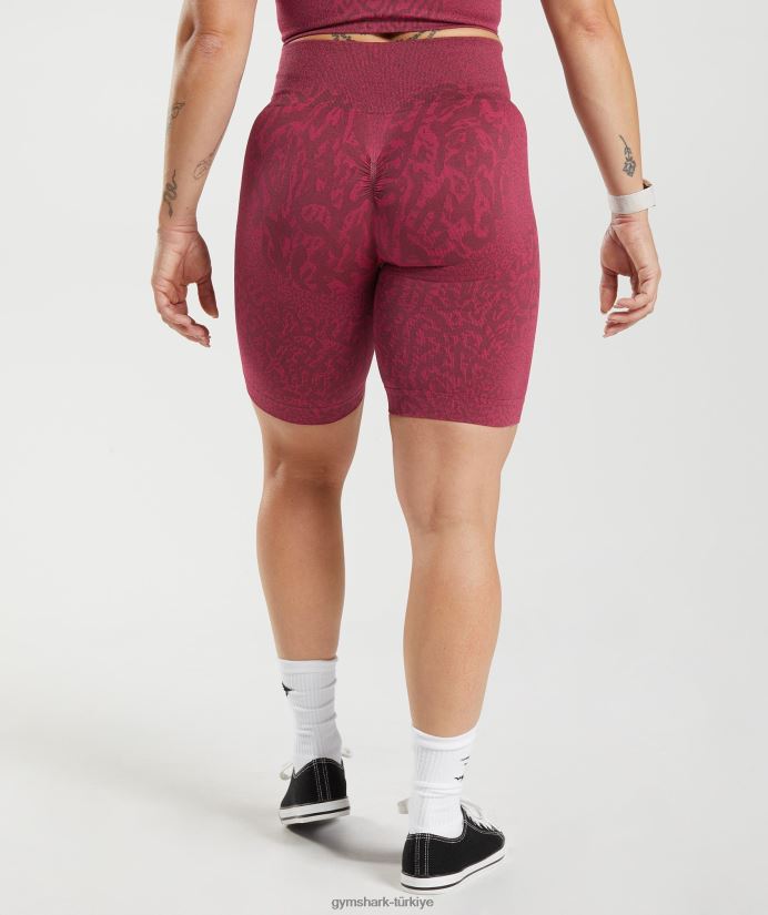 hayvan dikişsiz bisiklet şortlarına uyum sağlayın kadınlarGymshark resif | kiraz kahverengi 02H04883
