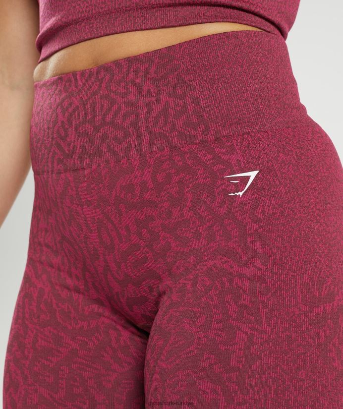 hayvan dikişsiz bisiklet şortlarına uyum sağlayın kadınlarGymshark resif | kiraz kahverengi 02H04883