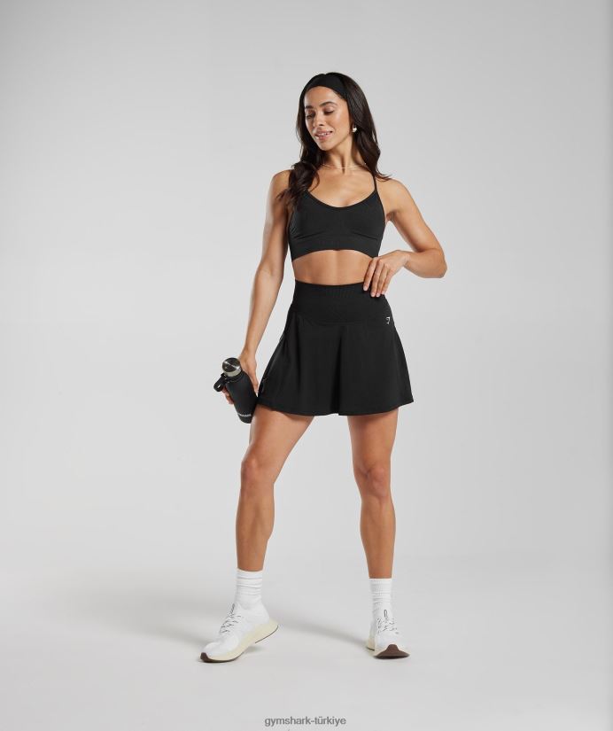 ter dikişsiz şortt kadınlarGymshark siyah 02H04862