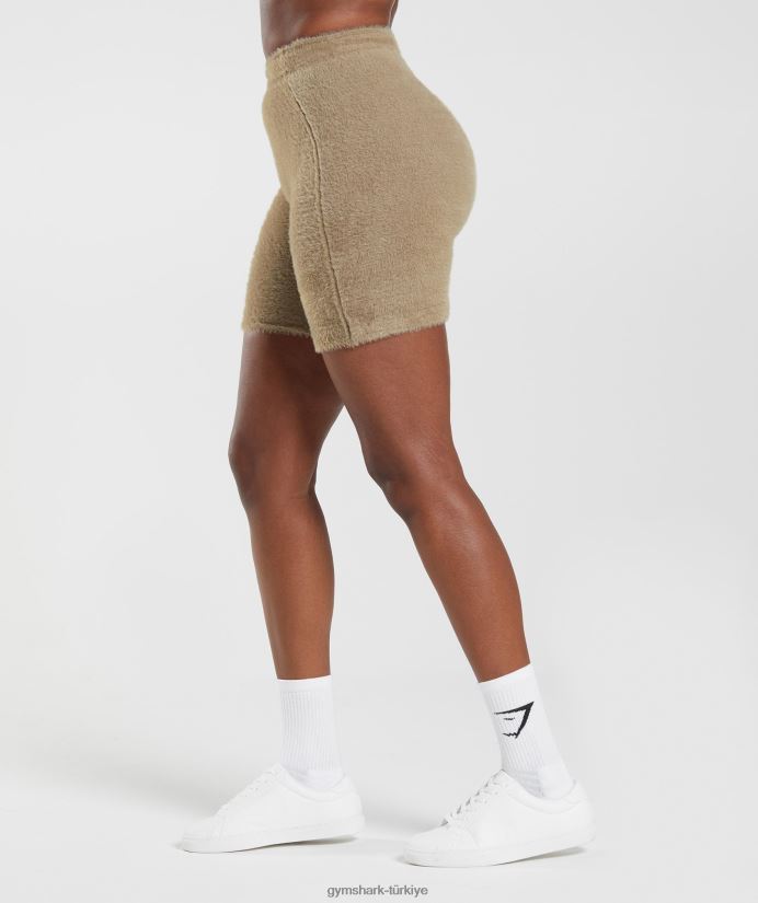 whitney kirpik örgü şort kadınlarGymshark çimento kahverengi 02H048101