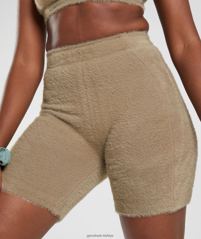 whitney kirpik örgü şort kadınlarGymshark çimento kahverengi 02H048101