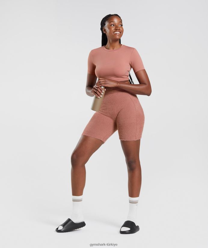 whitney kirpik örgü şort kadınlarGymshark kanyon kırmızısı 02H04899