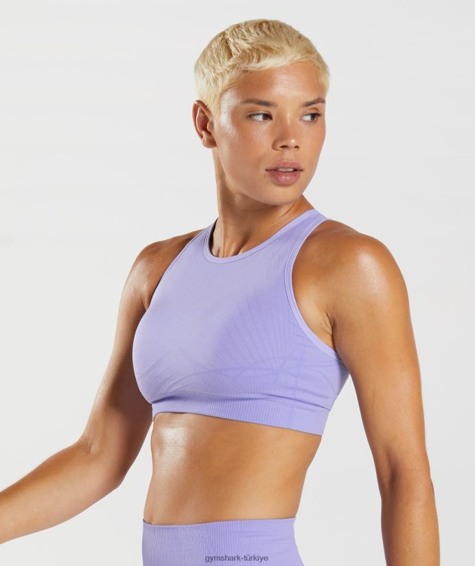 apex dikişsiz spor sutyeni kadınlarGymshark dijital menekşe/tozlu menekşe 02H048217
