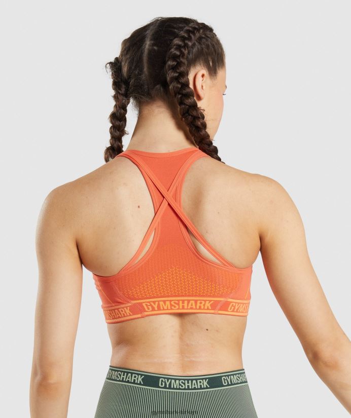 apex dikişsiz spor sutyeni kadınlarGymshark papaya portakalı/kayısı portakalı 02H048219