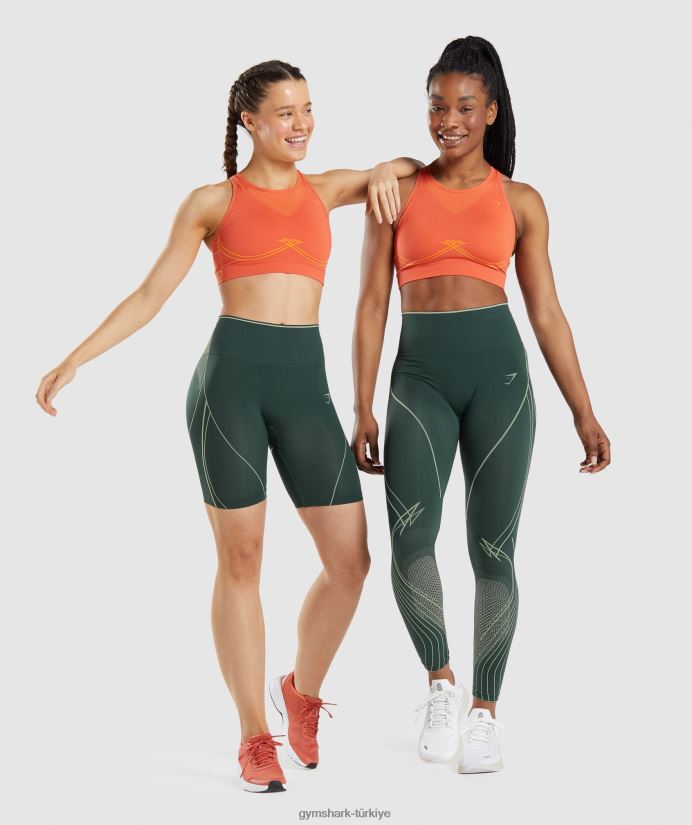 apex dikişsiz spor sutyeni kadınlarGymshark papaya portakalı/kayısı portakalı 02H048219