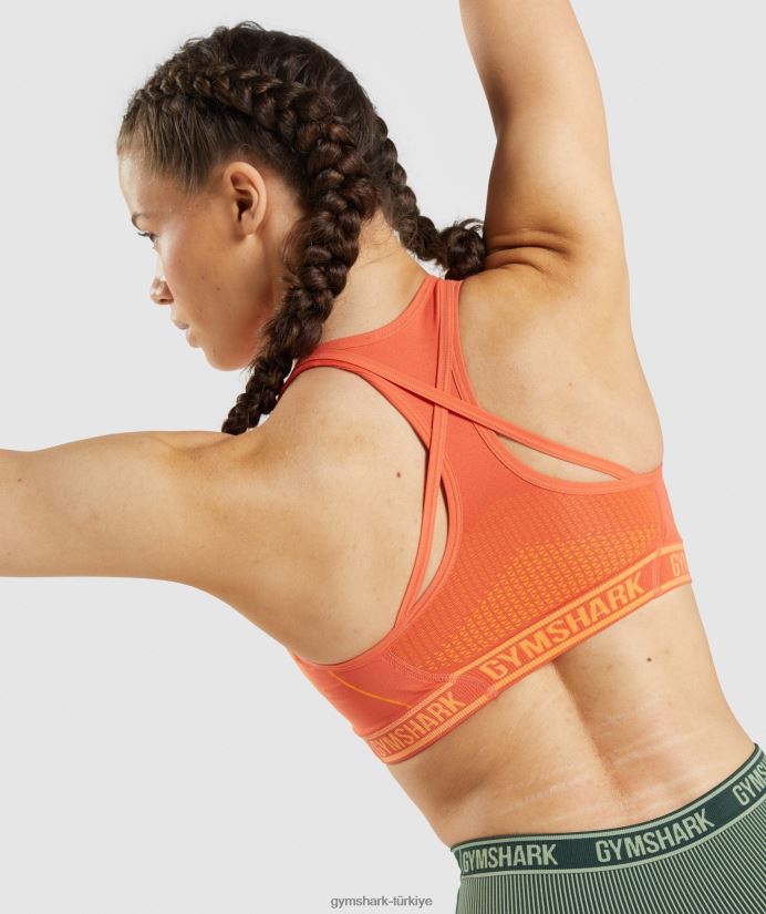apex dikişsiz spor sutyeni kadınlarGymshark papaya portakalı/kayısı portakalı 02H048219