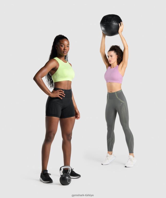 apex dikişsiz spor sutyeni kadınlarGymshark yeşil/açık yeşil 02H048230