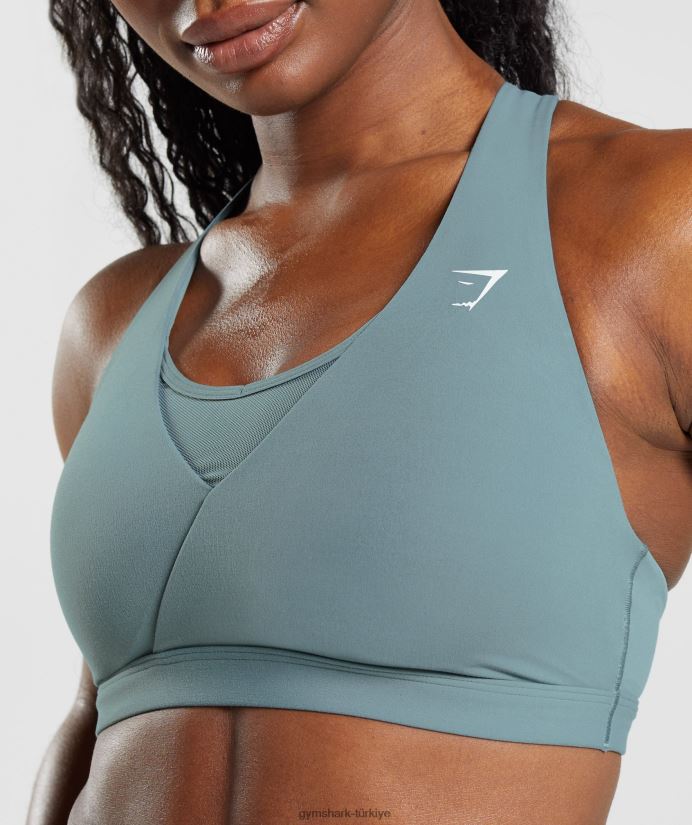 çapraz spor sutyeni kadınlarGymshark Gök gürültüsü mavisi 02H048141